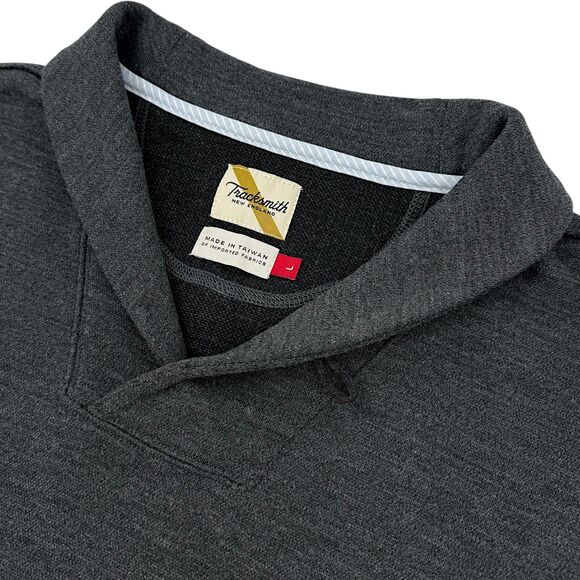 Tracksmith Men's Emil Shawl Jumper Merino Blend Sweatshirt Gray Large - Picture 1 of 13